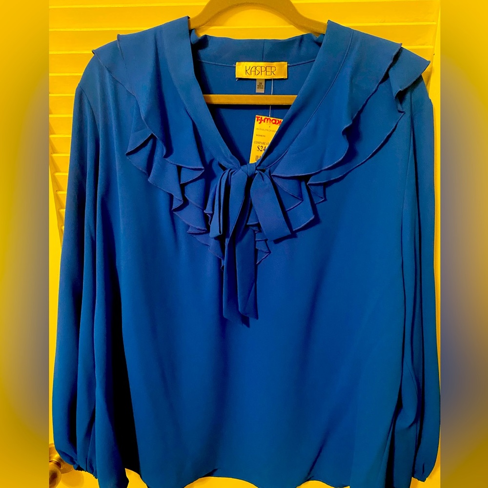 Cobalt blue, blouse. Size 2X.